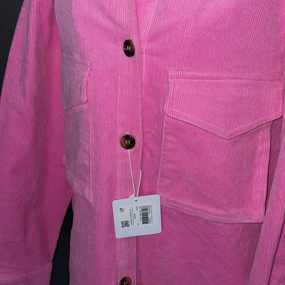 NWT.  Women’s Pink Corduroy Button down shirt.  Size 34. - Picture 2 of 9